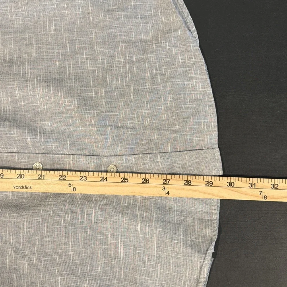 Banana Republic Chambray Shirt Mens Large Light Blue Soft Wash Slim Fit